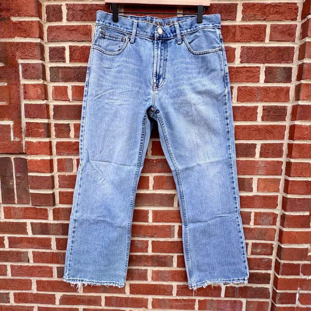 American Eagle Bootcut Jeans Y2K Distressed Grunge Mens Size 33